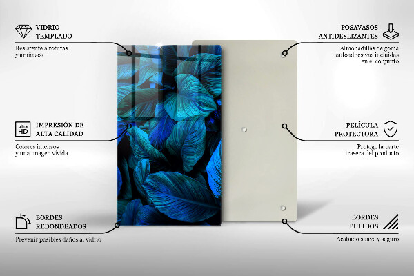 Zaščitna plošča za štedilnik Listi vegetacije v džungli