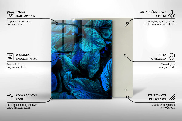 Zaščitna plošča za štedilnik Listi vegetacije v džungli