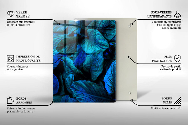 Zaščitna plošča za štedilnik Listi vegetacije v džungli