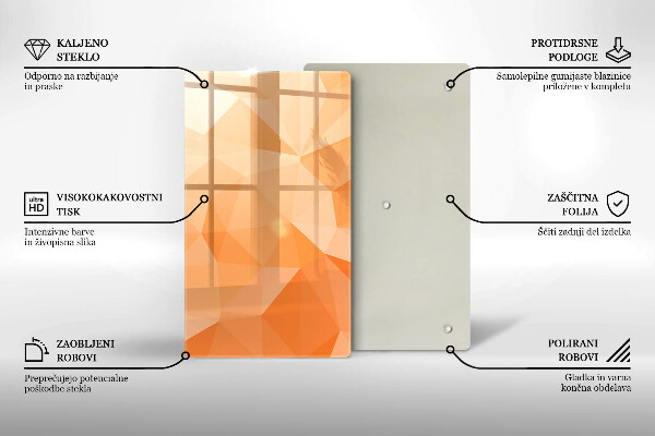 Zaščitna plošča za štedilnik Geometrijsko ozadje