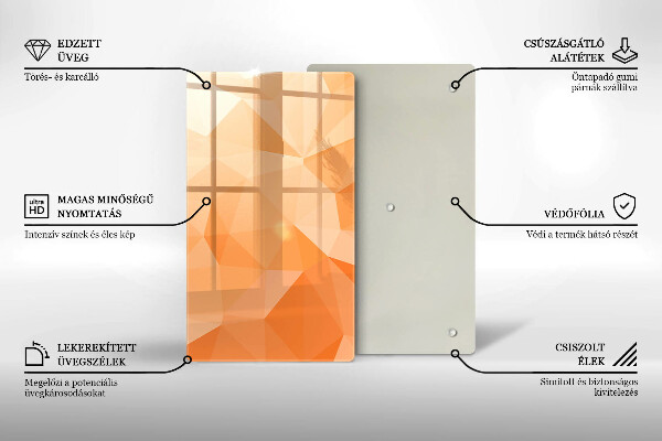 Zaščitna plošča za štedilnik Geometrijsko ozadje
