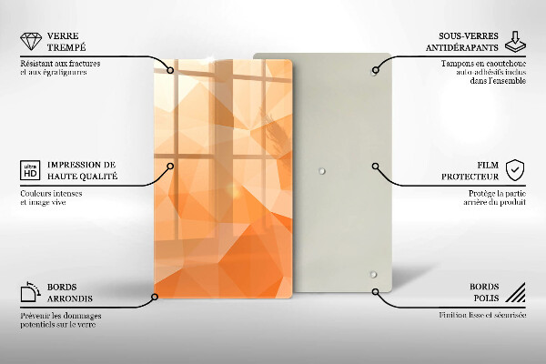 Zaščitna plošča za štedilnik Geometrijsko ozadje