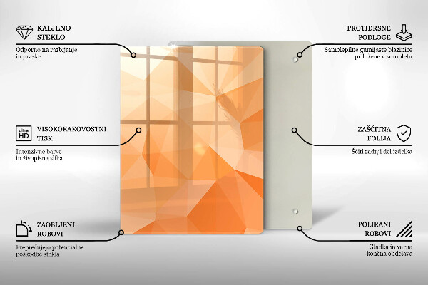 Zaščitna plošča za štedilnik Geometrijsko ozadje