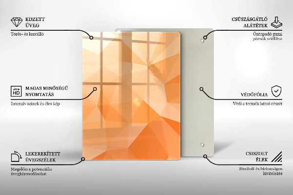 Zaščitna plošča za štedilnik Geometrijsko ozadje