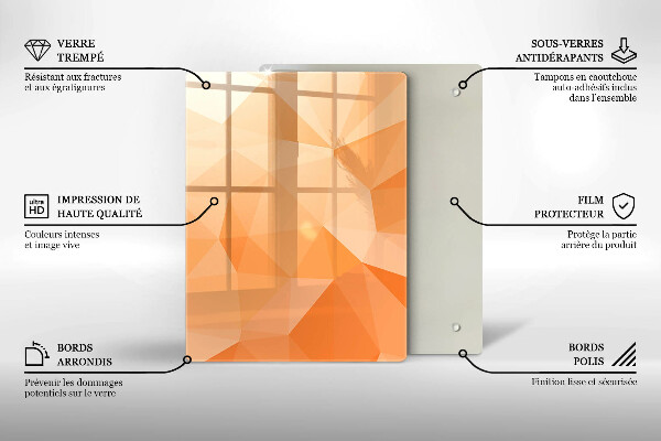 Zaščitna plošča za štedilnik Geometrijsko ozadje