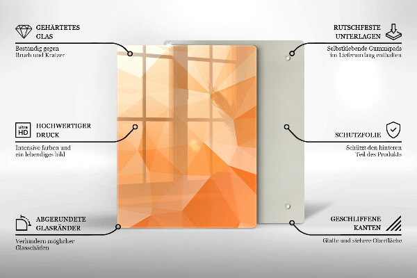 Zaščitna plošča za štedilnik Geometrijsko ozadje