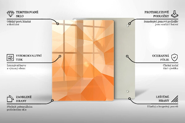 Zaščitna plošča za štedilnik Geometrijsko ozadje
