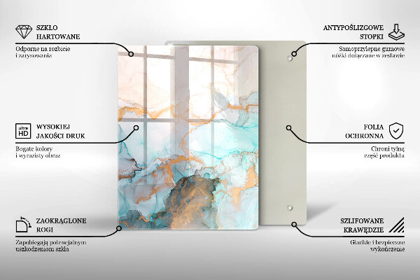 Zaščitna plošča za štedilnik Marmorna abstrakcija