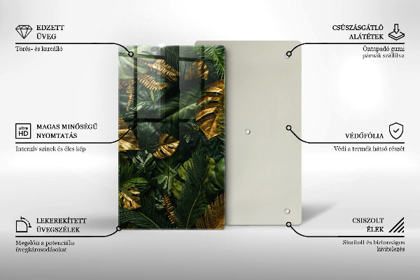 Zaščitna plošča za štedilnik Zlati listi monstere