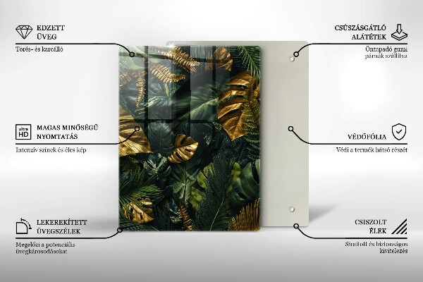 Zaščitna plošča za štedilnik Zlati listi monstere