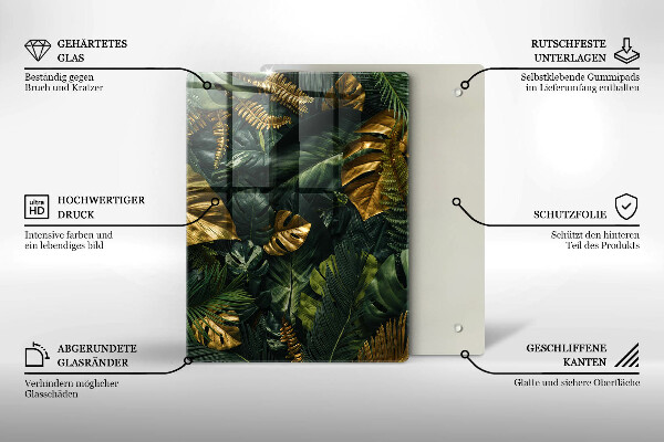 Zaščitna plošča za štedilnik Zlati listi monstere