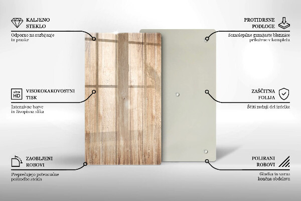 Zaščitna plošča za štedilnik Lesene deske