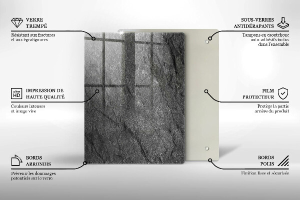 Zaščitna plošča za štedilnik Kamnita tekstura