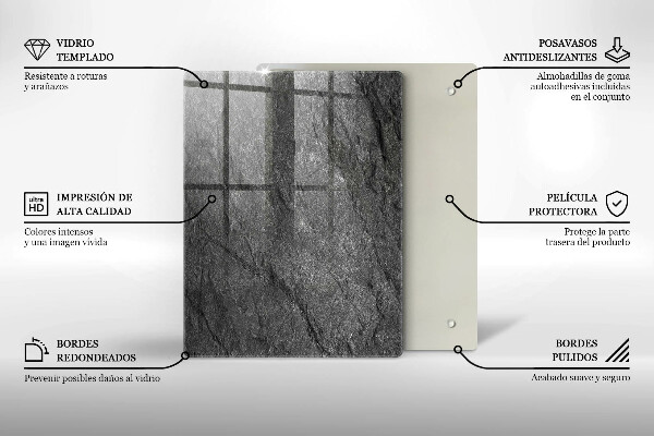 Zaščitna plošča za štedilnik Kamnita tekstura