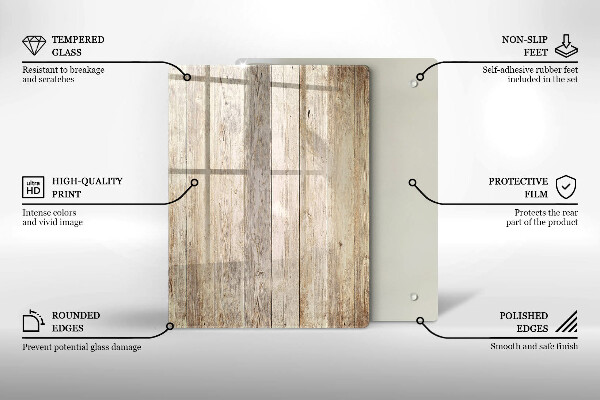 Zaščitna plošča za štedilnik Lesene deske