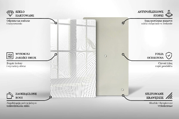 Zaščitna plošča za štedilnik Vzorec modernih linij