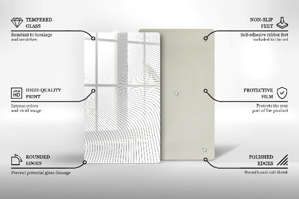 Zaščitna plošča za štedilnik Vzorec modernih linij