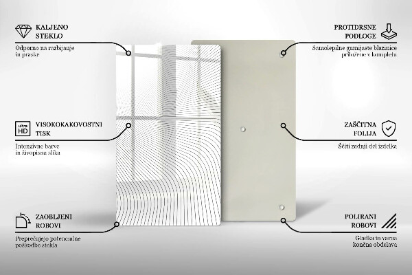 Zaščitna plošča za štedilnik Vzorec modernih linij