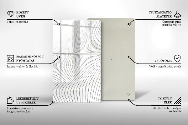 Zaščitna plošča za štedilnik Vzorec modernih linij