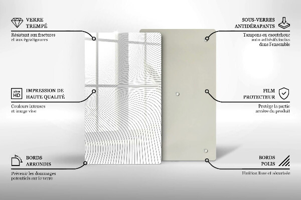 Zaščitna plošča za štedilnik Vzorec modernih linij