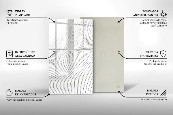 Zaščitna plošča za štedilnik Vzorec modernih linij