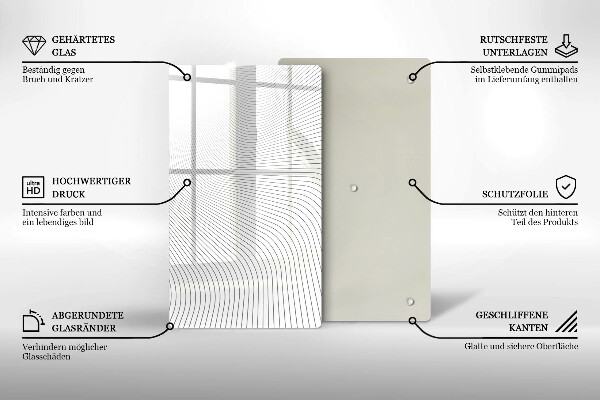 Zaščitna plošča za štedilnik Vzorec modernih linij