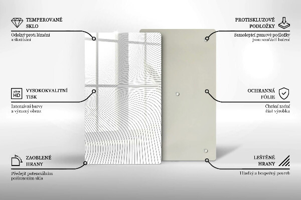 Zaščitna plošča za štedilnik Vzorec modernih linij