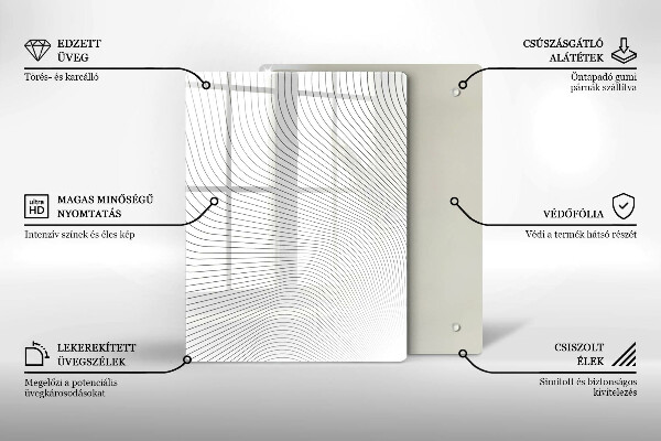 Zaščitna plošča za štedilnik Vzorec modernih linij