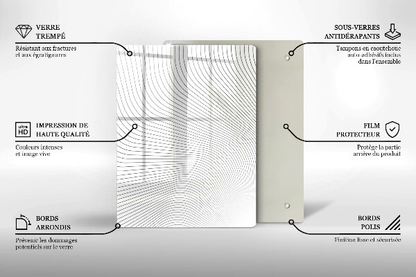 Zaščitna plošča za štedilnik Vzorec modernih linij