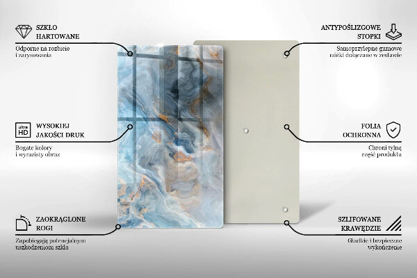 Zaščitna plošča za štedilnik Tekstura marmorja