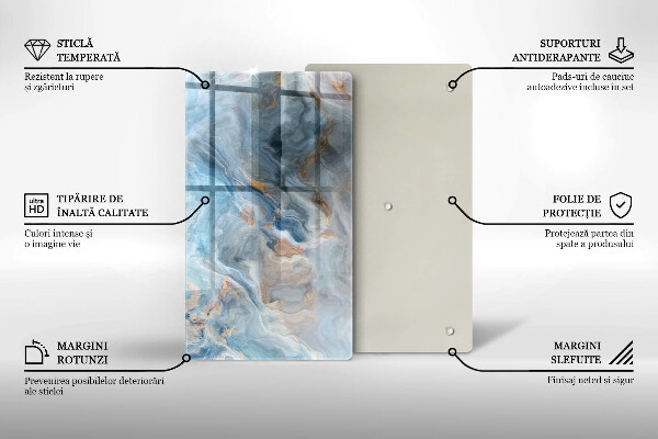 Zaščitna plošča za štedilnik Tekstura marmorja