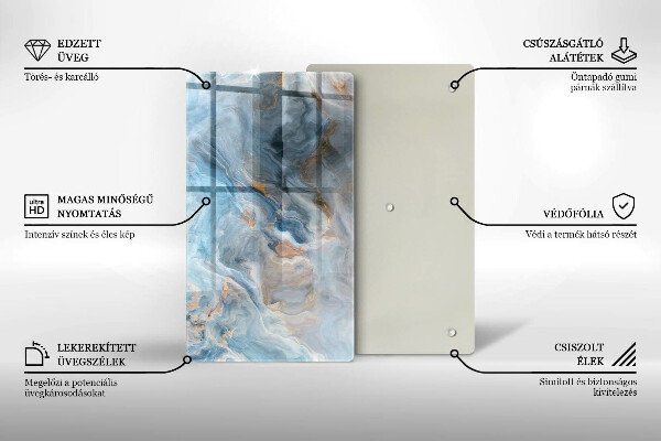Zaščitna plošča za štedilnik Tekstura marmorja