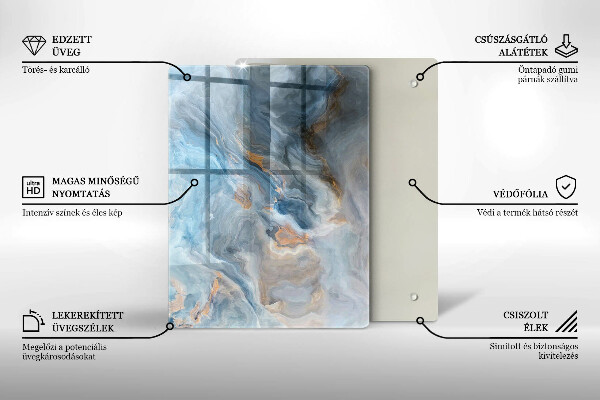 Zaščitna plošča za štedilnik Tekstura marmorja