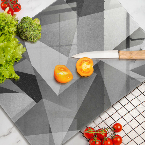 Zaščitna steklena plošča za štedilnik Konkretna ostra abstrakcija