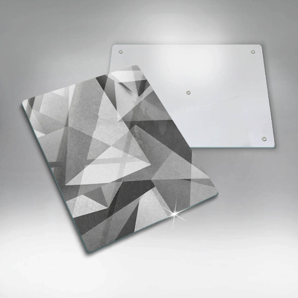 Zaščitna steklena plošča za štedilnik Konkretna ostra abstrakcija