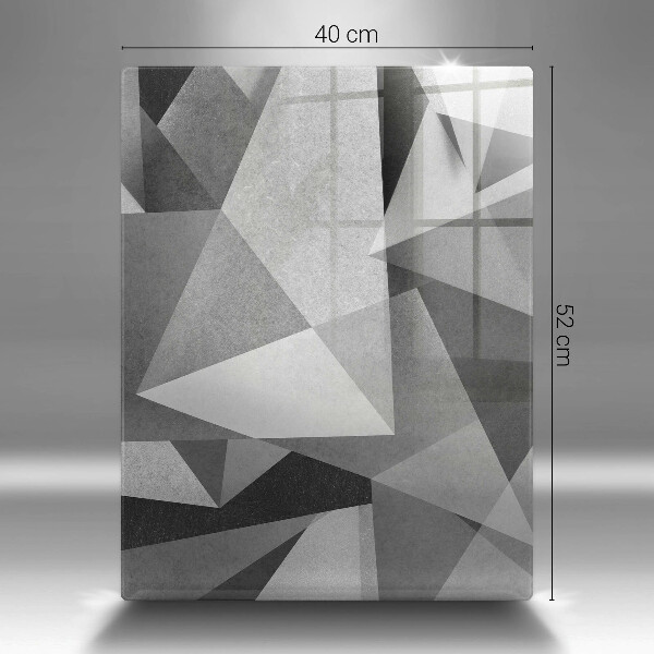 Zaščitna steklena plošča za štedilnik Konkretna ostra abstrakcija