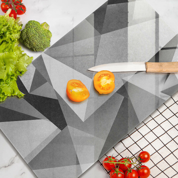 Zaščitna steklena plošča za štedilnik Konkretna ostra abstrakcija