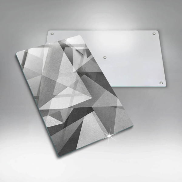 Zaščitna steklena plošča za štedilnik Konkretna ostra abstrakcija