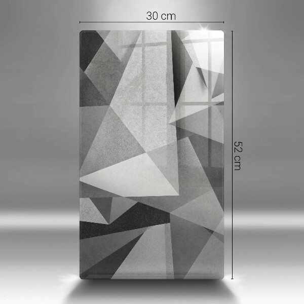 Zaščitna steklena plošča za štedilnik Konkretna ostra abstrakcija