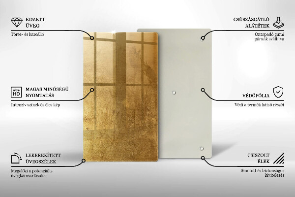 Zaščitna steklena plošča za štedilnik Zlata tekstura ozadja