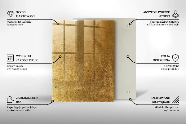 Zaščitna steklena plošča za štedilnik Zlata tekstura ozadja