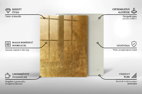 Zaščitna steklena plošča za štedilnik Zlata tekstura ozadja