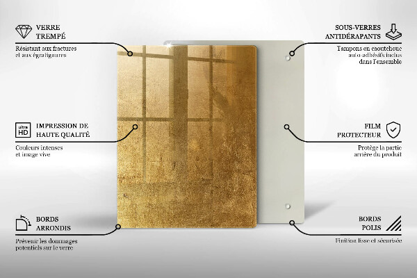 Zaščitna steklena plošča za štedilnik Zlata tekstura ozadja