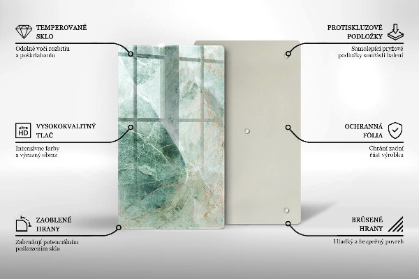 Zaščitna steklena plošča za štedilnik Kamnita struktura