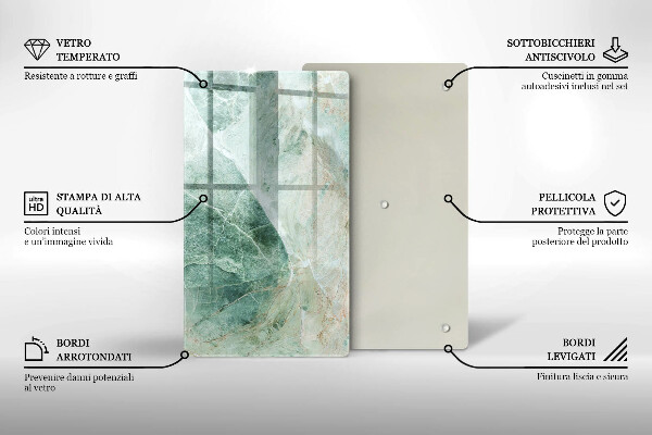 Zaščitna steklena plošča za štedilnik Kamnita struktura