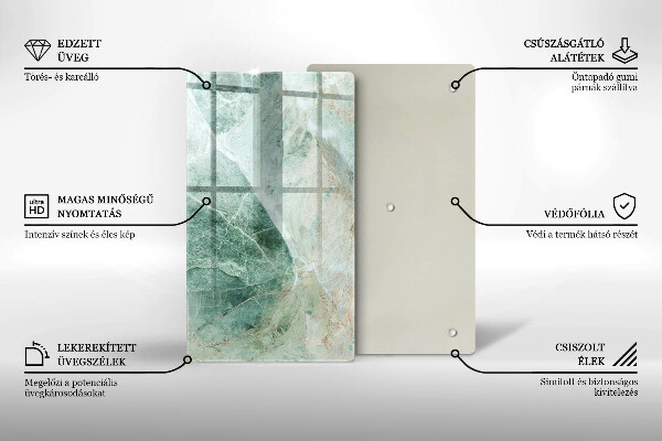 Zaščitna steklena plošča za štedilnik Kamnita struktura