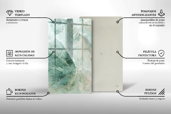 Zaščitna steklena plošča za štedilnik Kamnita struktura