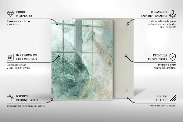 Zaščitna steklena plošča za štedilnik Kamnita struktura