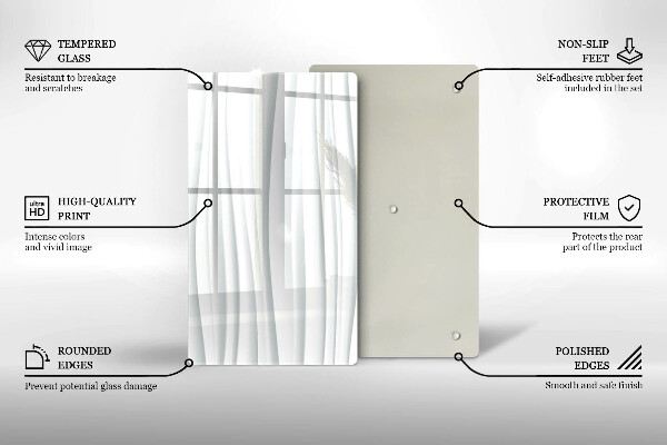 Zaščitna steklena plošča za štedilnik Moderna struktura