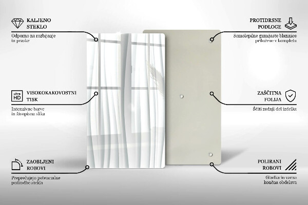 Zaščitna steklena plošča za štedilnik Moderna struktura
